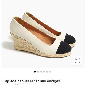 J. Crew espadrille cap toe wedges